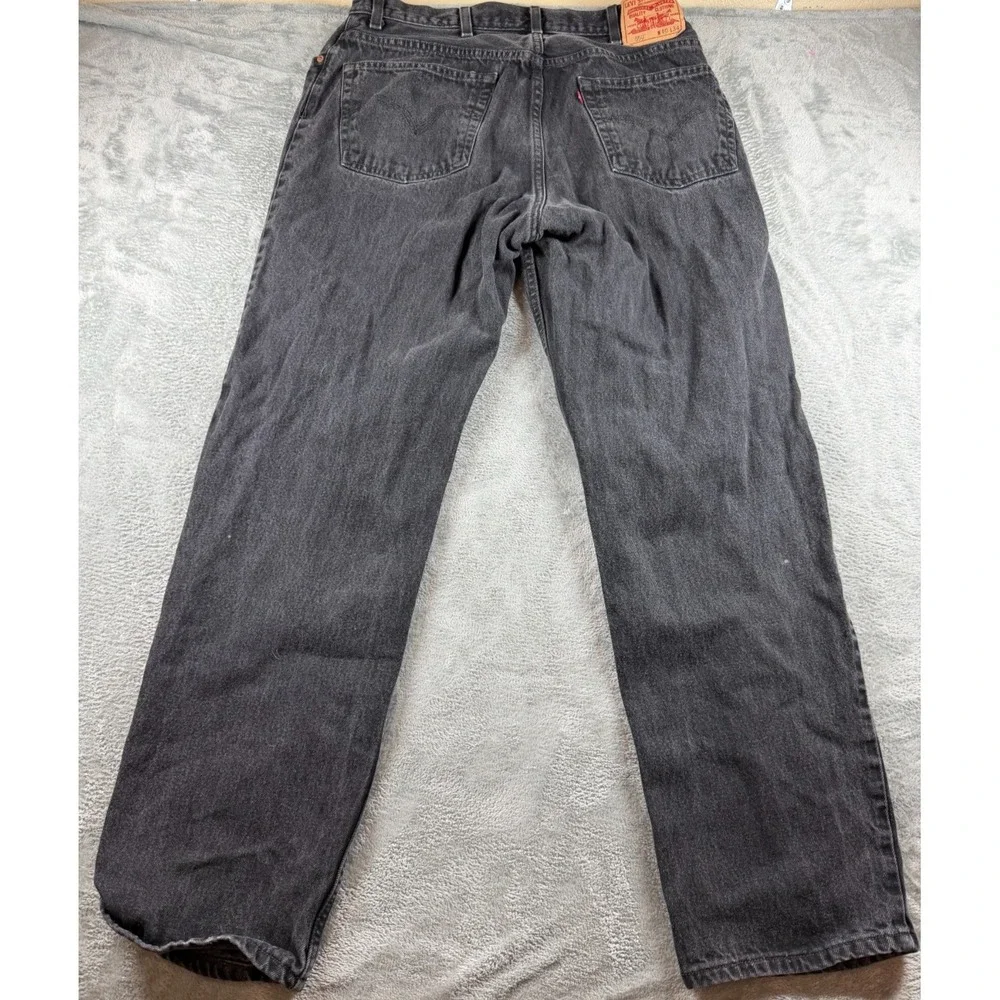 Vtg Levi's 550 Relaxed Fit Jeans Mens Tag 40x34 Actual 36x34 Black Denim